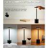 Cordless Table Lamp Set of 2, Rechargeable 5000mAh Battery Operated Outdoor Table Lamps, Portable LED Desk Lamp, 3 Color Dimmable Table Light for