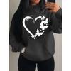 Combination Of Love And Butterfly  Pattern Hoody Women Hip Hop Street Hoodies Trendy Pocket Clothes Vintage Multicolor Hoodie