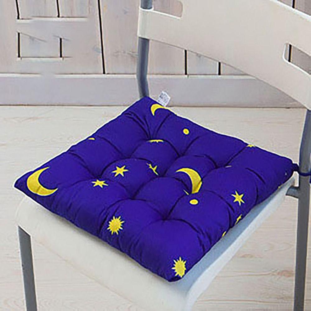 

40*40 СМ Подушка сиденья для обеденного стула Нескользящая Подушка для спины Напольный коврик Студенческая Офисная Столовая Moon Printed-Purple