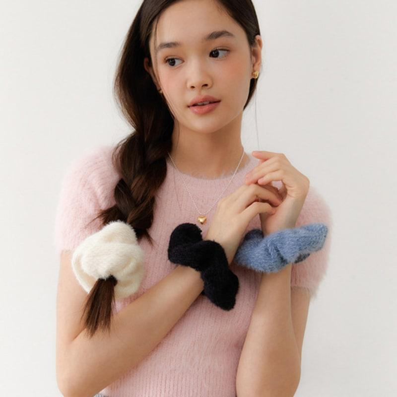 OVLA Checkmate Knit Scrunchie_3colors HS015