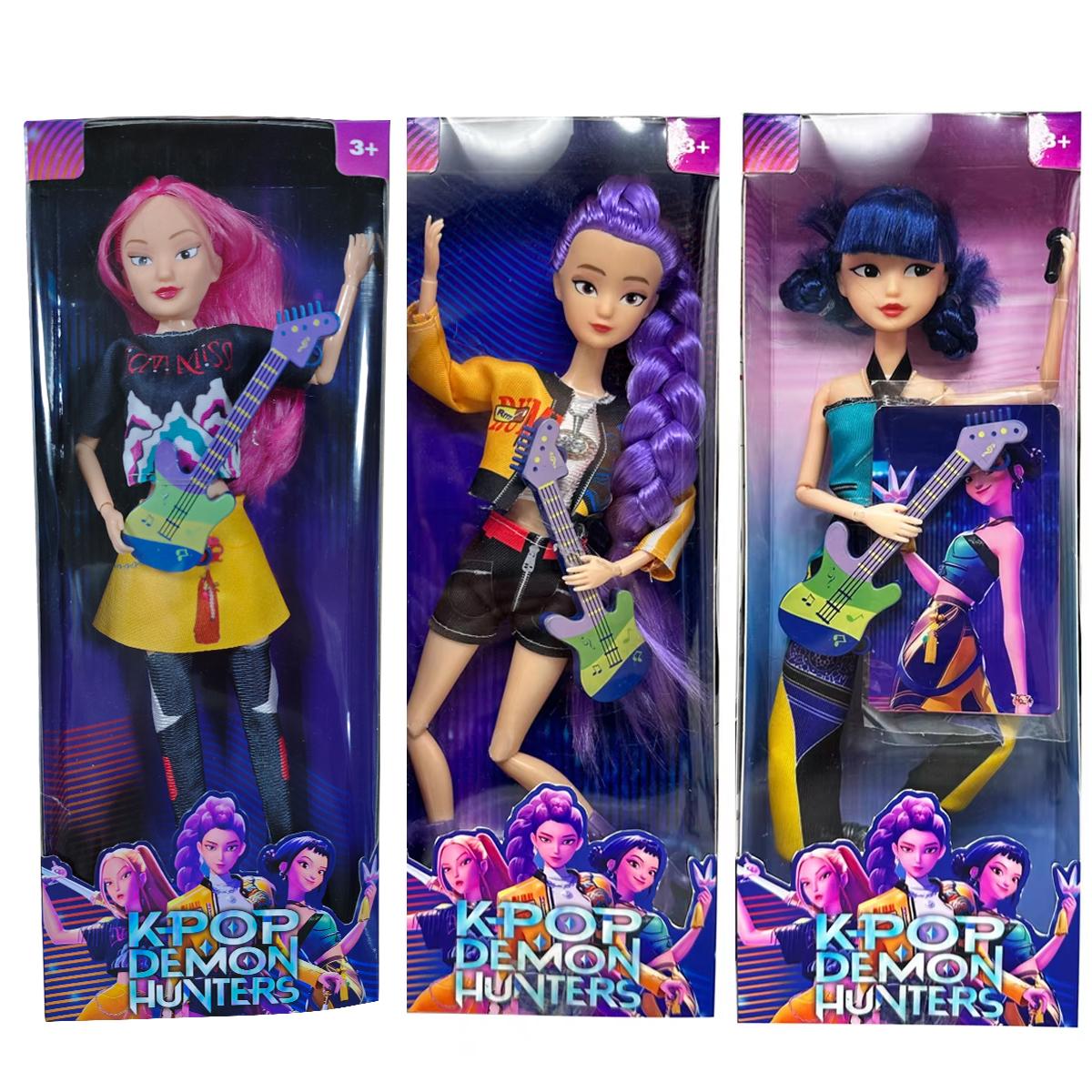 

Kpop Demon Hunters Action Figure 2025 Rumi Mira Zoey Princess Doll DIY Plastic Toy for Girls