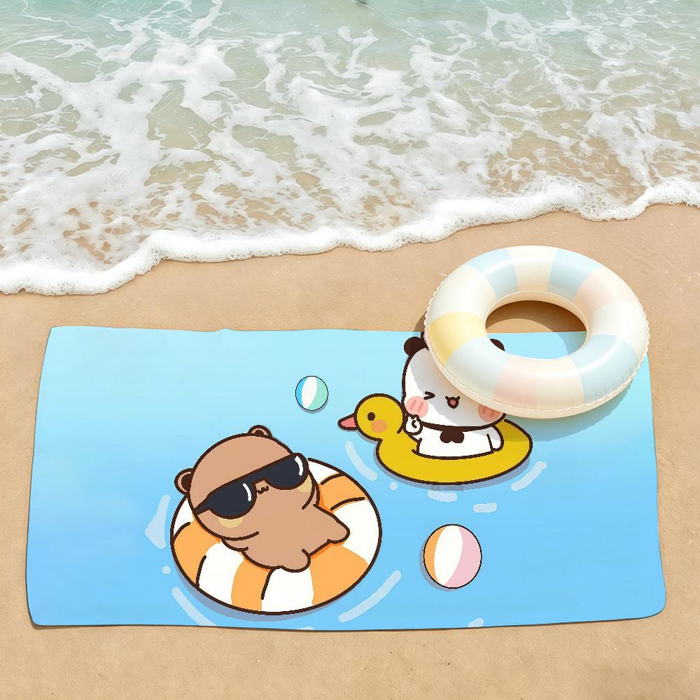 Asciugamano Dudu Carino Cartone Animato Asciugatura Asciugamano da Bagno Applicabile a Nuoto Leggero Campeggio Yoga Spiaggia Fuori