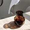 New Arrival Leopard Print Glass Vase Light Luxury Retro Desktop Ornament for Home Model Room & Living Room