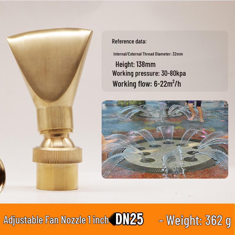 Brass Mushroom Ice Column Jet Fountain Nozzle for Pool and Rockery Landscaping