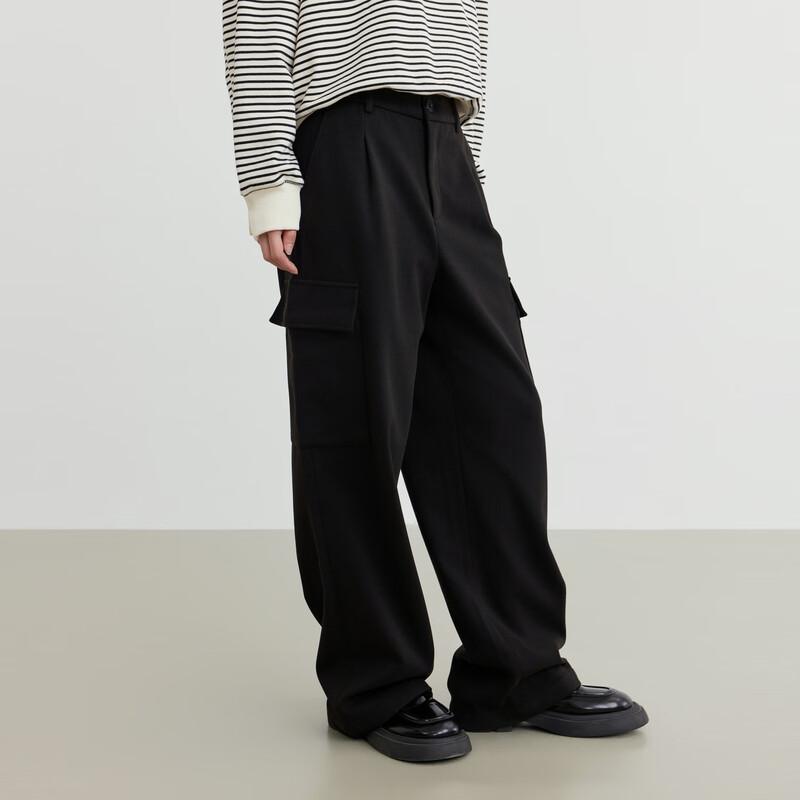 Elva' Island Women's Thickened Workwear Wide-Leg Casual Pants