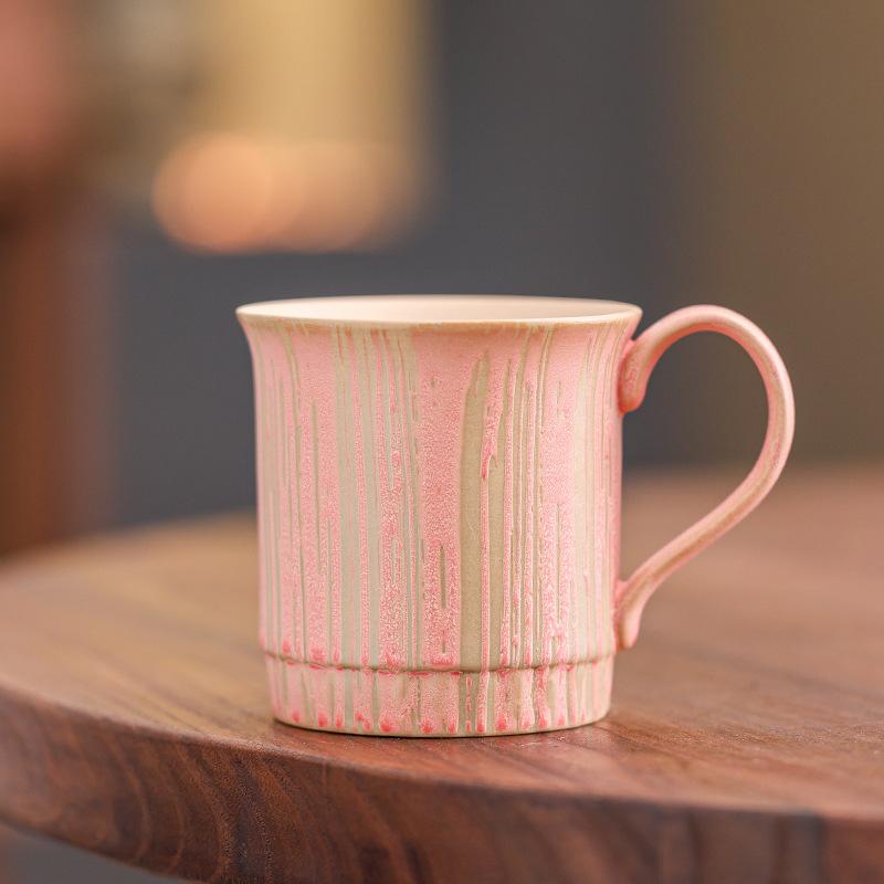 Nordic Ceramic Coffee Cup Latte Latte Flower Afternoon Tea Cup High Value Household Water Cup Mug