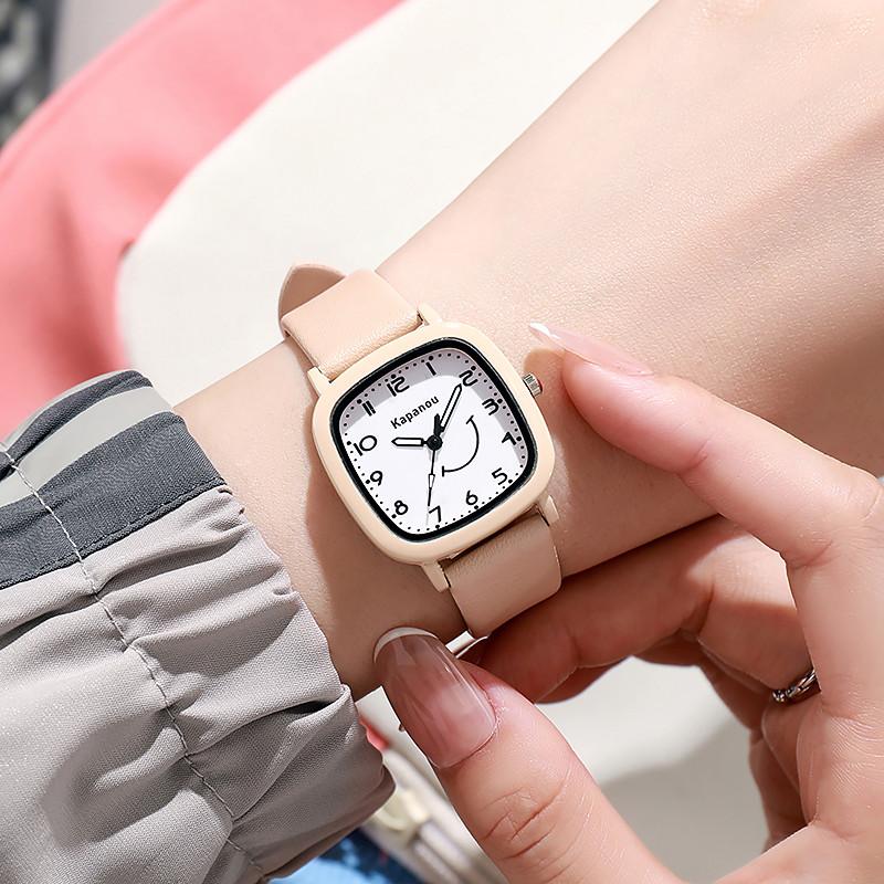Student-Friendly Ladies' Watch – Square Design with Anti-Drop Strap for Exam Success!
