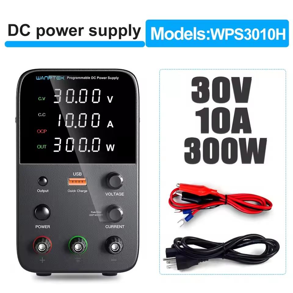 Wanptek Programmable DC Power Supply WPS3010H 30V 10A Voltage Current RegulatorLaboratory Maintenance Workbench  AC 220V 110V