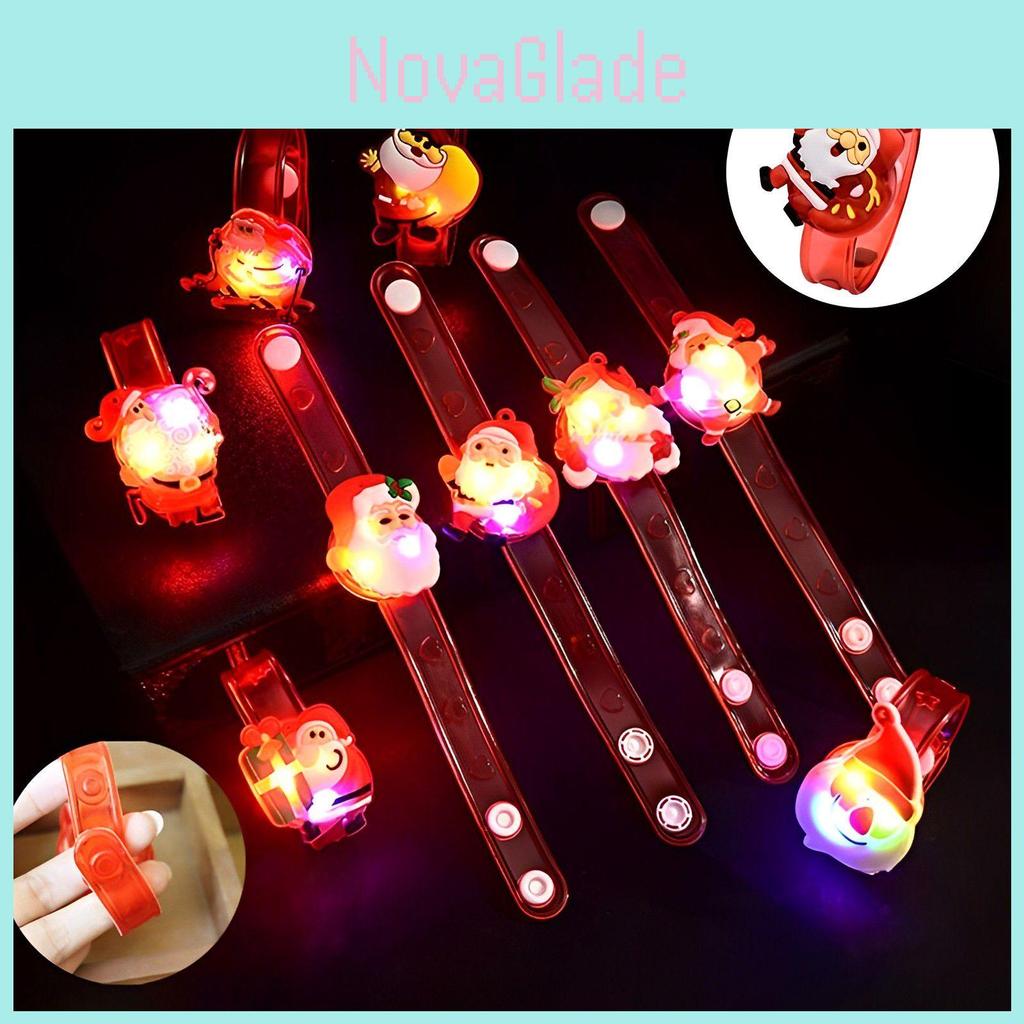 Bright Christmas Glow Bracelets Toys Stocking Stuffers Gift Birthdays Party Supplies