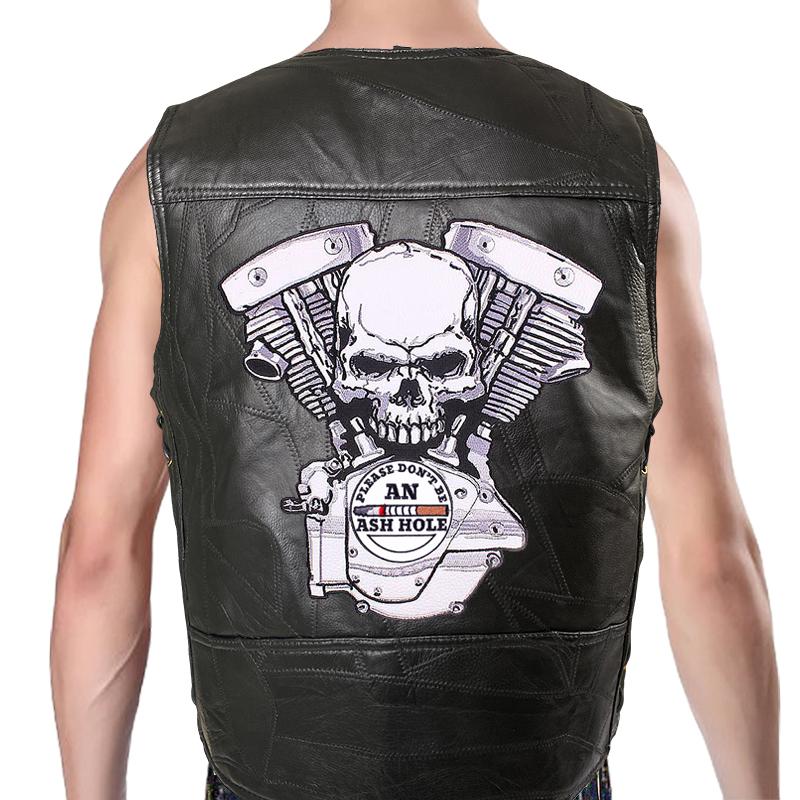 Weste Street Punk Weste Jacke ärmellose Harley Motorrad Abzeichen bestickte Weste