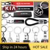 2026 Het Bilklistermärke 3D Metall/Läder Bilemblem Nyckelring Nyckelring Biltillbehör För KIA Rio Ceed Sportage Cerato Soul Sorent