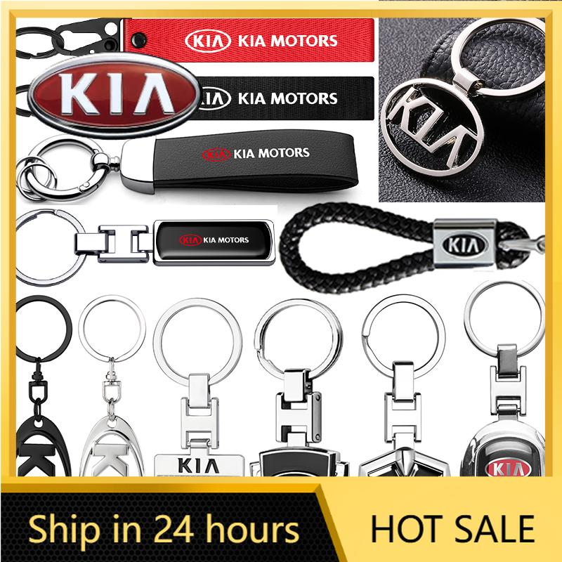2026 Het Bilklistermärke 3D Metall/Läder Bilemblem Nyckelring Nyckelring Biltillbehör För KIA Rio Ceed Sportage Cerato Soul Sorent