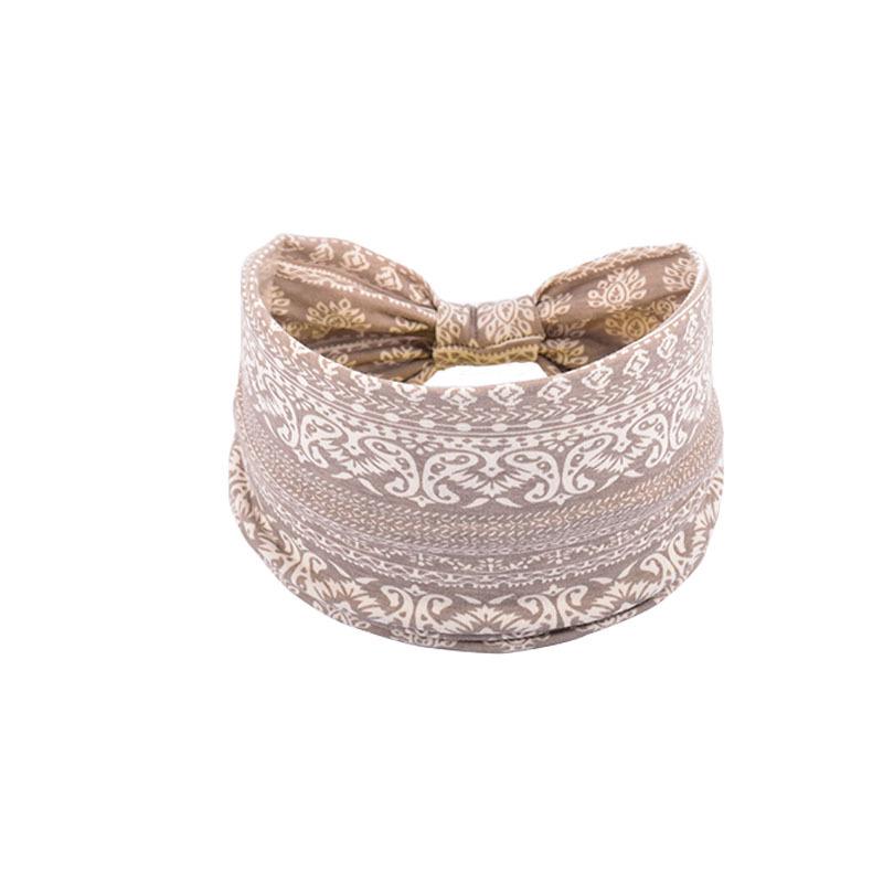 Women's Paisley Sport Yoga Headband - Sweat-Absorbing, Elastic Cotton, Bohemian Style
