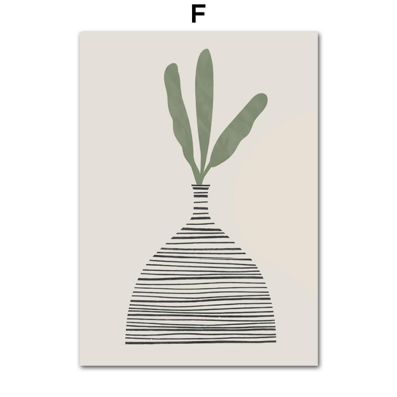 Bohemian Abstract Art Line Girl Sun Rainbow Leaves Posters and Prints Wall Art Canvas Painting Picture Bedroom Living Room Decor