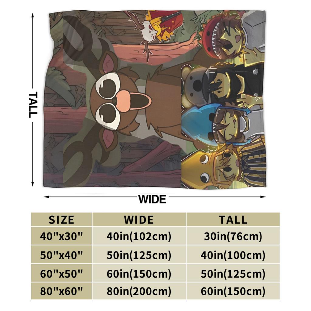 99 Nights in the Forests Throw Blanket for Couch Video Games Soft Fuzzy Plush Blanket Multiple Sizes Bedspread for All Seasons