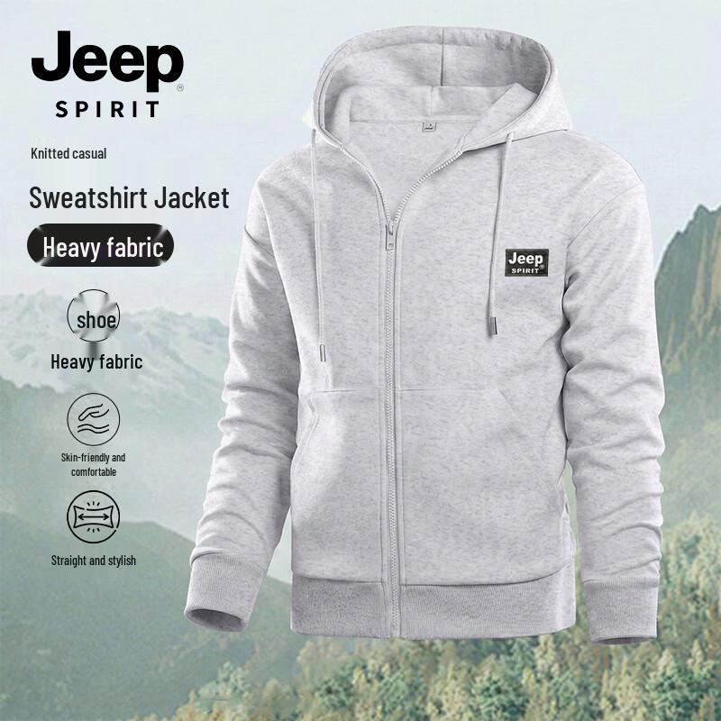 JEEP SPIRIT Men s Hooded Knit Jacket M