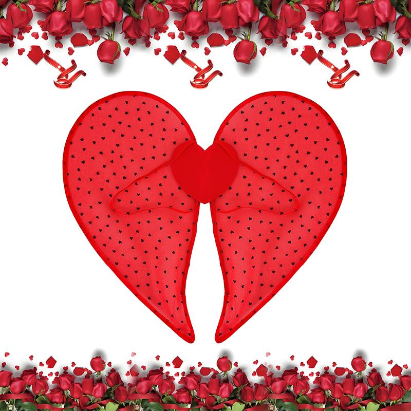 Valentine Angel Wing Props Quick Assembly Design Organdy Fabric Perfect For Cosplay Party Angel Wing Butterfly Wings