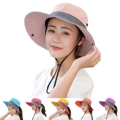 Gifts Large Brim Summer Quick Drying Bucket Hats Hiking Hat Breathable Outdoor Casual Cap Adjustable Women Sunscreen Hat