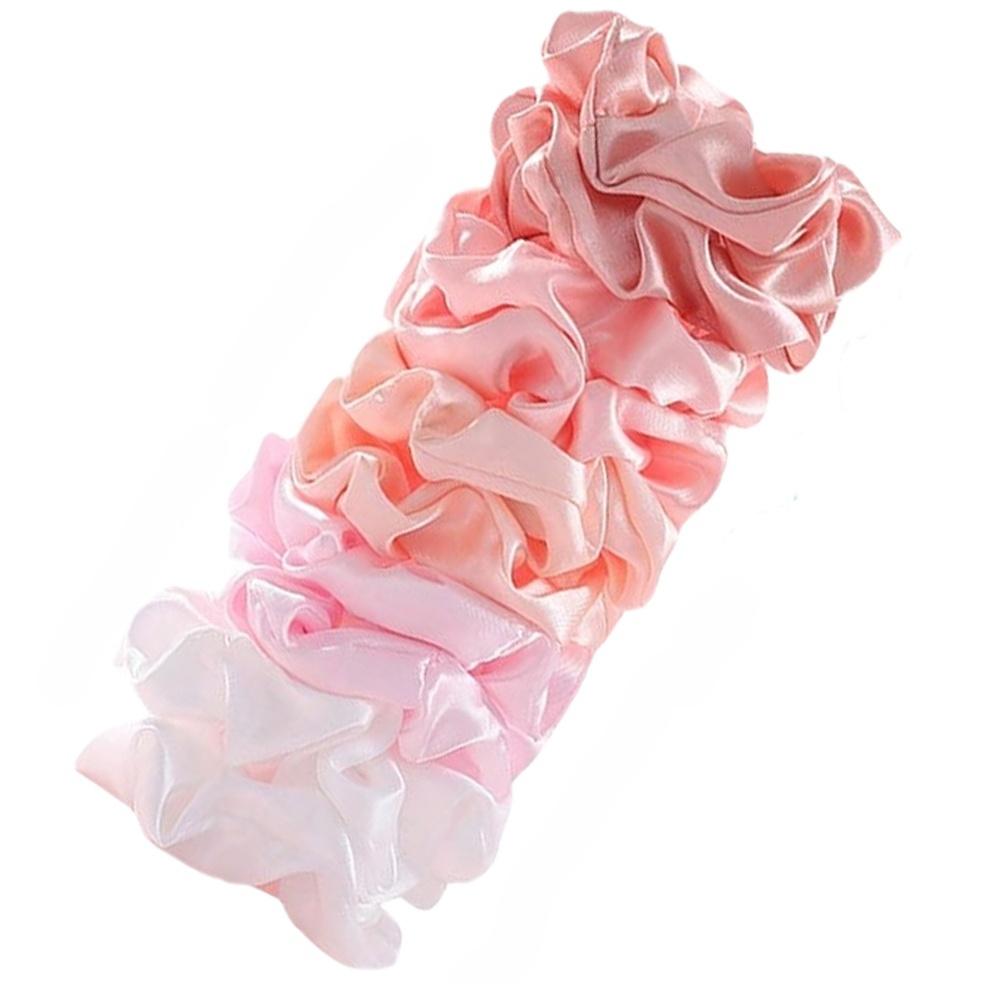 25/10//6 Stück Satin Scrunchies Mädchen Elastisches Haarband Pferdeschwanzhalter Haargummis Mode Damen Accessoires Uni Scrunchy