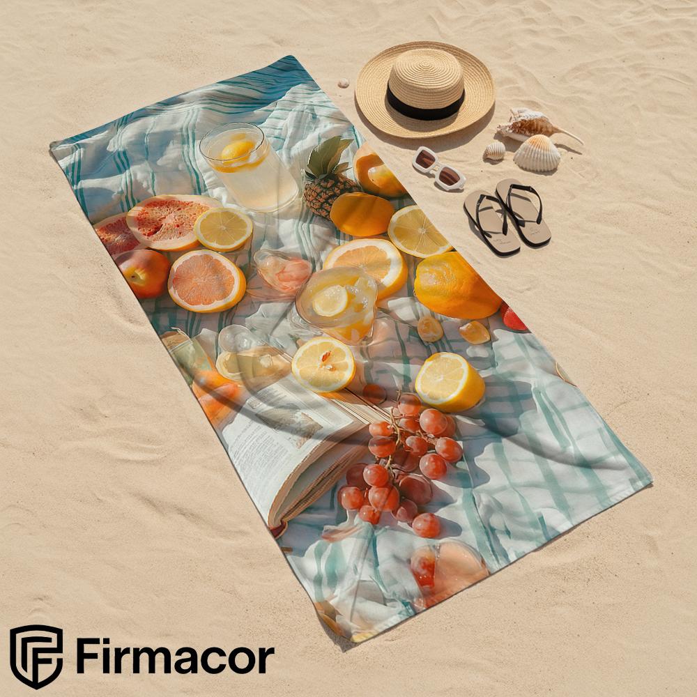 Picnic Fruit Microfiber Beach Towel Quick Dry Sand Free Oversized Soft Absorbent Bath Towel for Swimming Pool Travel Gym