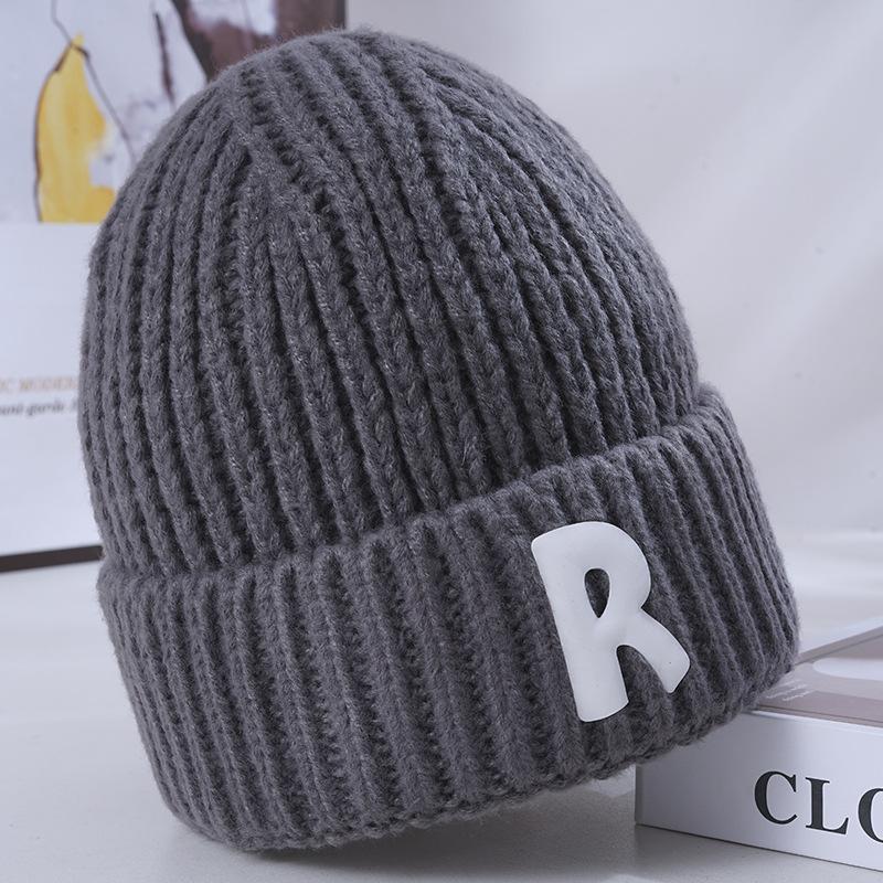 Women's New Winter Knitted Hat Korean Style Trendy Versatile Big Head Circumference Face Small Windproof Ear Protection Wool Hat