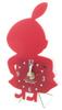 Sunfarm Moomin Silüeti Tel Stand Mini Masa Küçük KC5084 Saat, Benim, Pembe,
