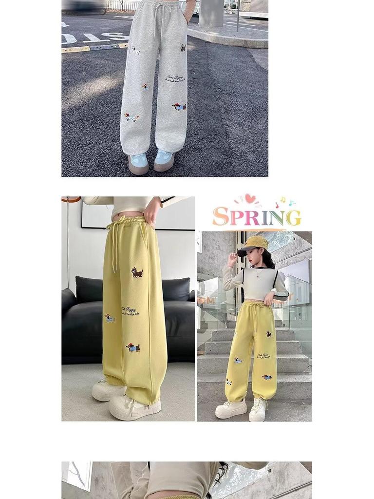 Dachshund Sweatpants for Middle School Girls, 2025 Spring/Autumn Casual Sports Pants