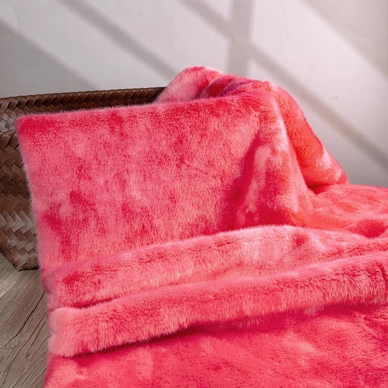 50x160cm Tie Dye Faux Rabbit Plush Fur Fabric for Toys Clothes Hats Scarf Dolls Diy Sewing Gradient Smooth Soft Rainbow Cloth