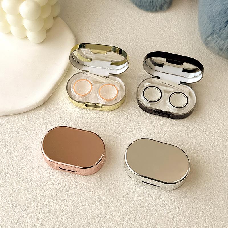 Electroplated Mirror Lens Case Small and Convenient Contact Lens Case Simple Contact Lens Contact Lens Companion Case