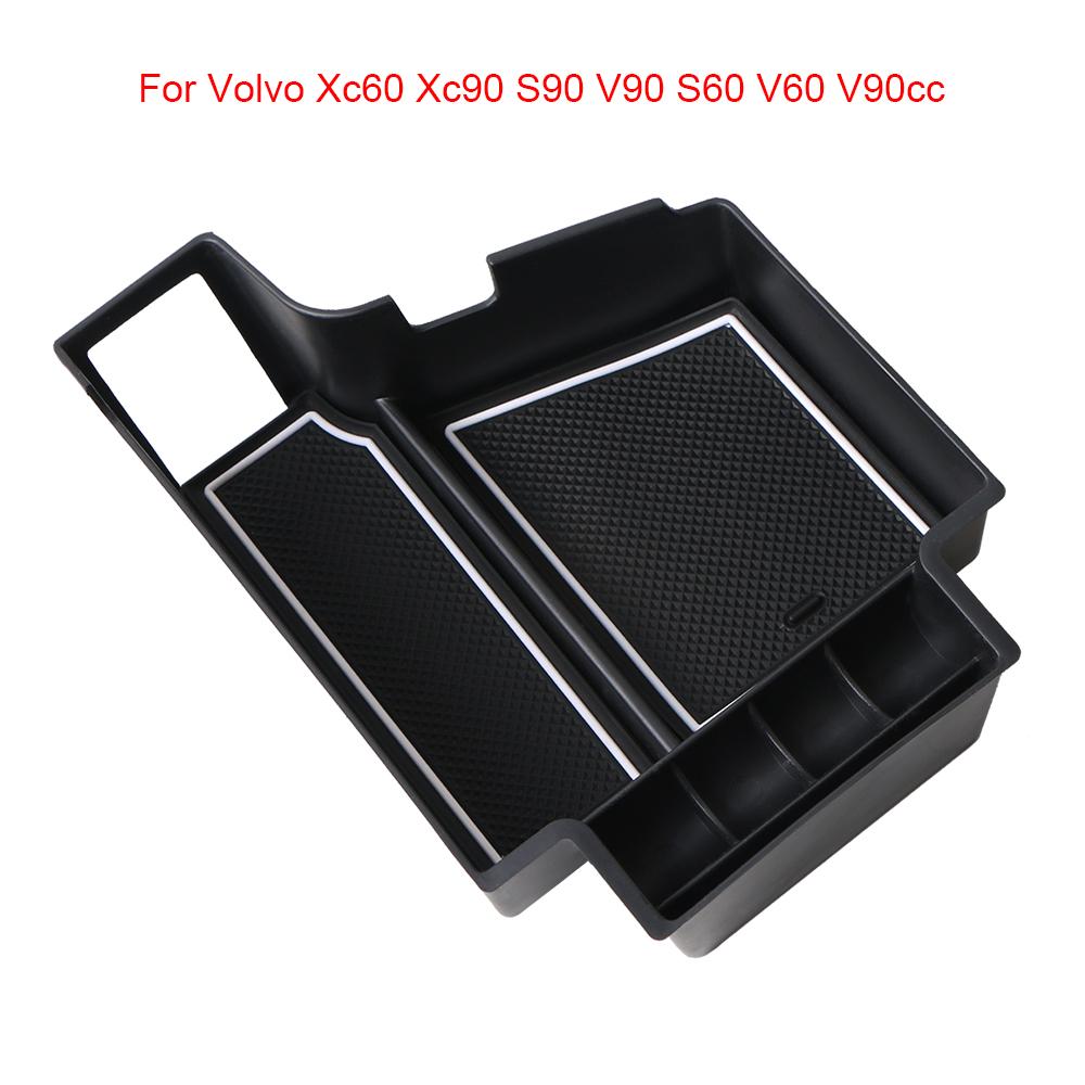 Bil Mittarmstöd Förvaringslåda Hållare För Volvo Xc60 Xc90 S90 V90 S60 V60 V90cc Mittkonsol Organizer Ordning