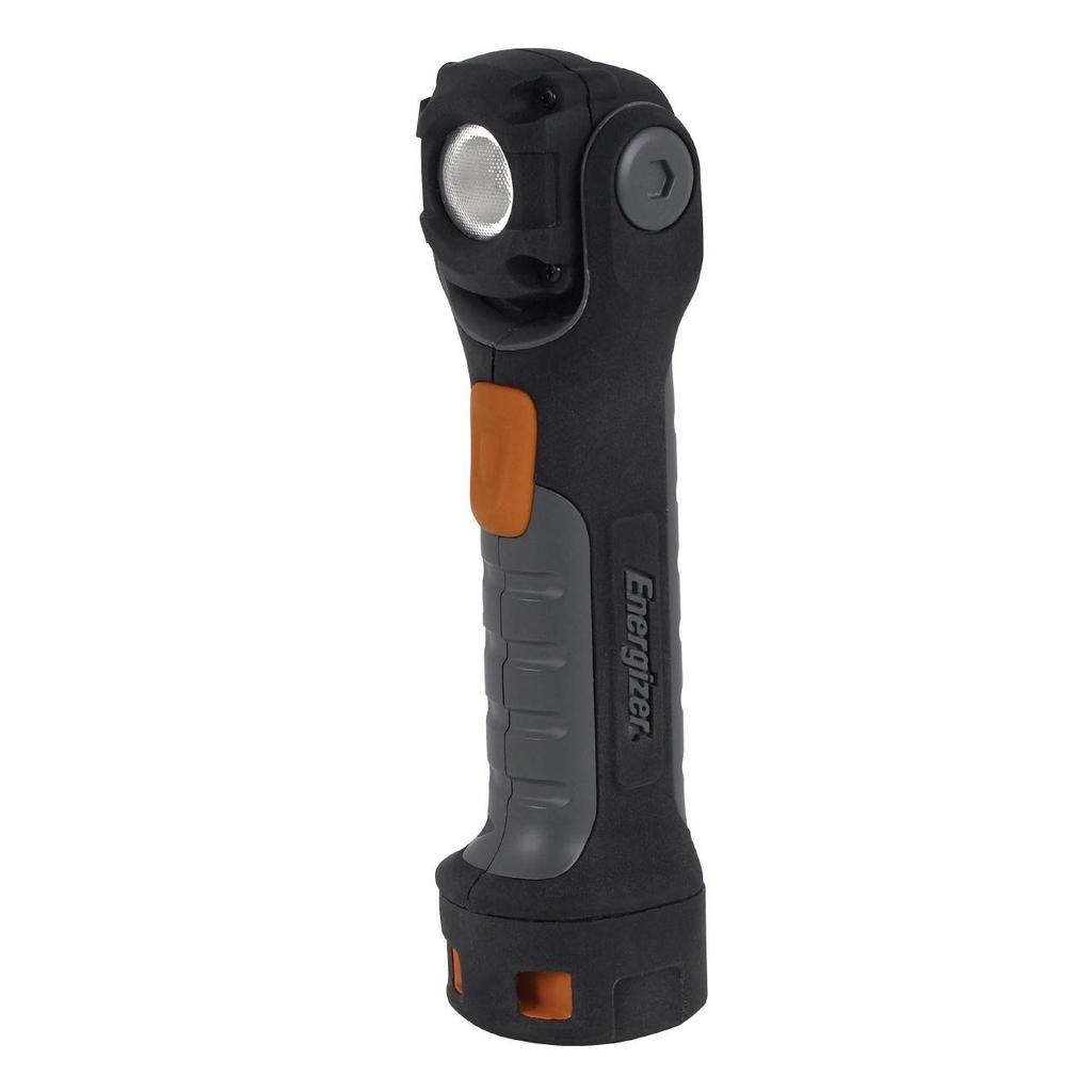 Energizer HCSW21 LED Handheld Light with Hard and Magnetic Base for Metal Mounting Brightness Run Time 30 Case, 175° Swivel, (Maximum 300lm/Maximum