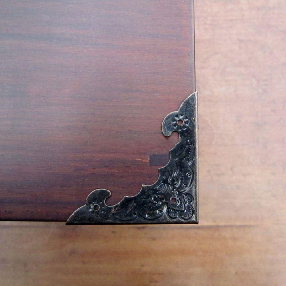 Wooden  Box Jewelry Box Flower Pattern Corner Foot Corner Brackets Protect Cover Corner Protector