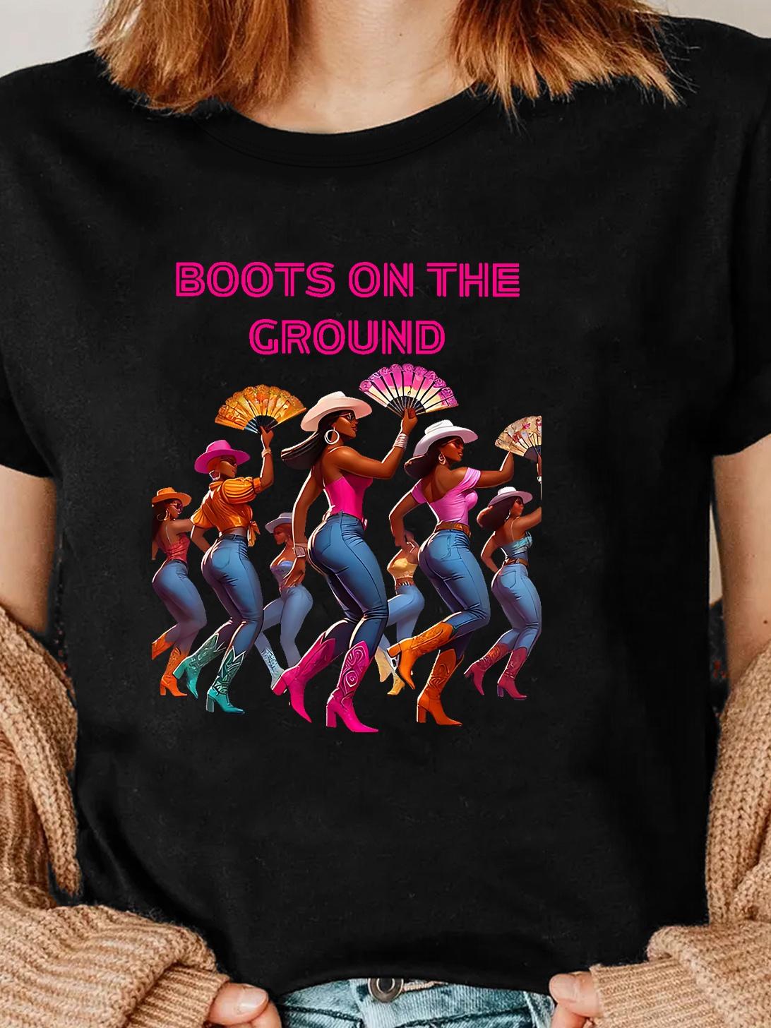 Cowgirl Dancing Boots on the Ground T-shirt XXXL