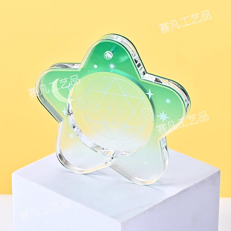 Gu Mei Acrylic Badge Display Stand: Customizable Badge Holder with Built-in Collection Brick, In Stock, Ideal for Star DIY Projects.