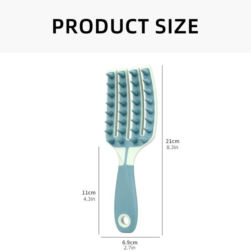 Wet and Dry Hair Washing Brush Long Handle Shampoo Brush Silicone Scalp Massage Comb Body Scrubber for Man and Woman