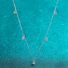 D Color 5 Stones 3mm Full Moissanite Bubble Necklace For Women S925 Sterling Silver Full Star Clavicle Chain Fine Jewelry