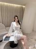 Summer thin ice silk sweet nightdress loungewear suit women's cool feeling loose imperial sister wind suspender nightdress