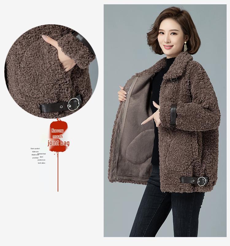2024 Stylish Women's Shearling Coat - Versatile Lambswool Fleece Jacket for Autumn and Winter
