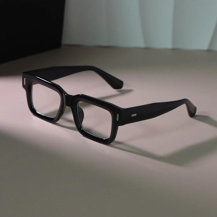 

Casual Retro Rectangle Eyeglasses Frame Male Plain Clear Lens Brand Transparent Lens Casual Glasses Men Women