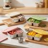 Reusable Bento Lunch Box For Students 304 Stainless Steel Fruit Salad Food Container With Sauce Box Dishwasher&Microwave Safe
