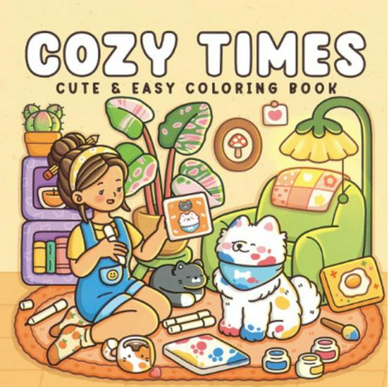 Children's Cartoon Coloring Book: Cute, Comfortable, Warm, Stress Relief, Simple Graffiti Drawing for Kids