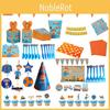Party Blippi Birthday Supplies Paper Cups Plates Banner Straw Kids Decor Balloon