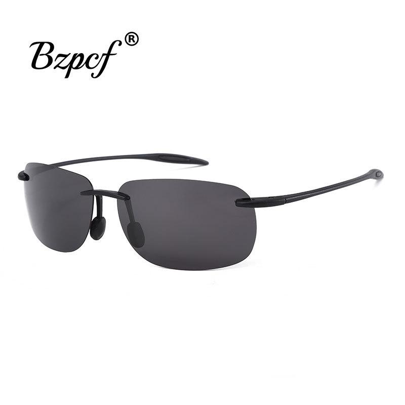 Glasses TR Rimless Fashion Sports Polarized Sunglasses Outdoor Men and Women Driving UV Protection Sunglasses Fashion Commuting