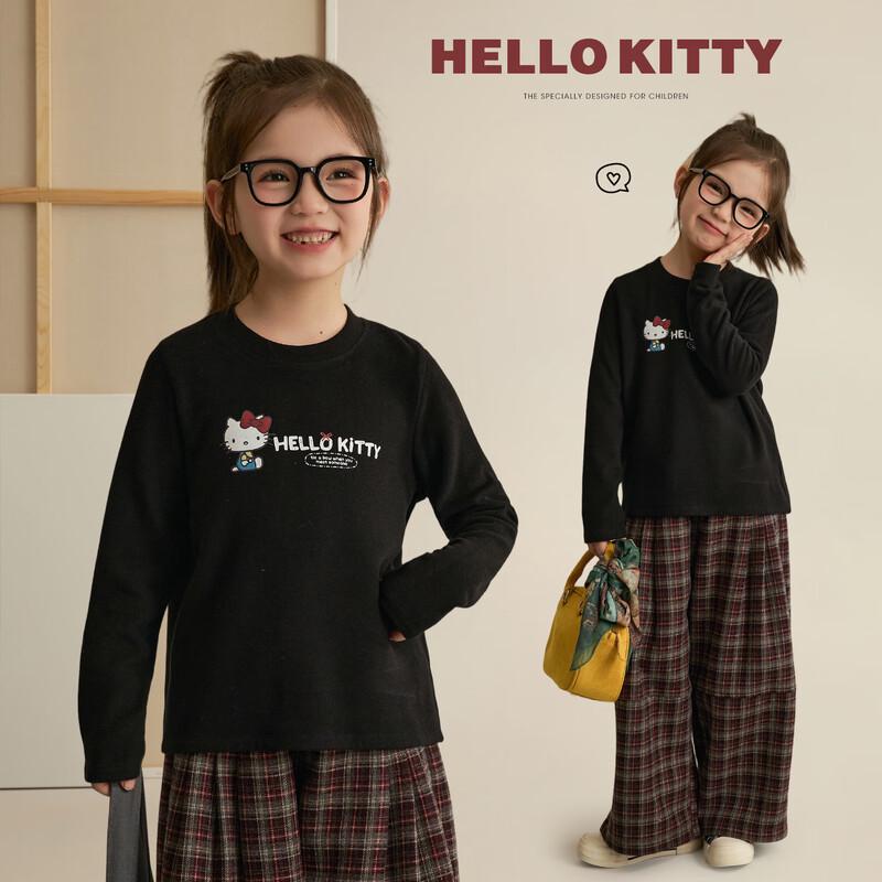 Двусторонняя флисовая термофутболка Hello Kitty для девочек 100