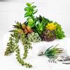 Mini Bionic Green Fake Succulent Plants - Potted Artificial Flowers for Living Room Decor and Arrangements