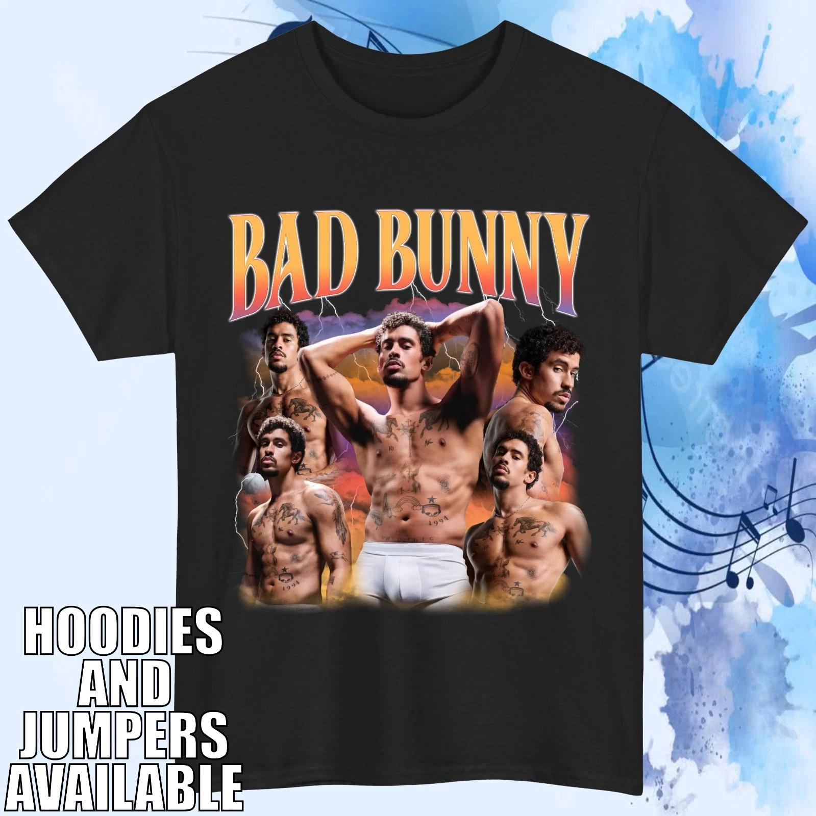 Bad Bunny Latin Music Fan Unisex Gift T-T-Shirt, Trendy Urban Fashion Music Tee S