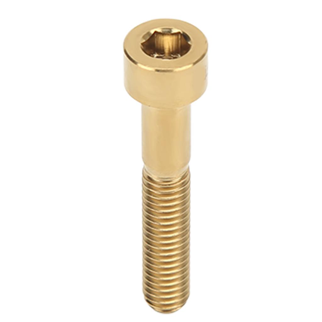 M6x35mm Bike Screw Rustproof Titanium Alloy Bicycle Handlebar Stem Screw for Outdoor Cycling