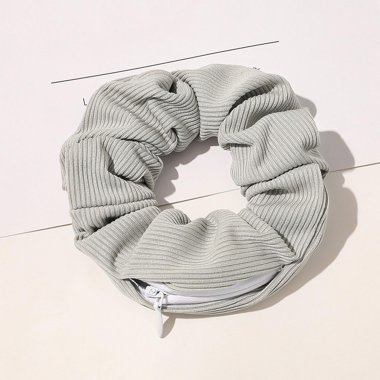 

Резинки для волос на молнии, карманные резинки для волос, бархатный браслет для волос со потайной молнией, сумка для хранения помады для ключей, эластичная лента для волос One Size