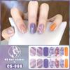 CS Waterproof No-Cure Gel Nail Wraps, Full Cover Spring & Summer Blend & Contrast Color Nail Stickers, Nail Patch Films