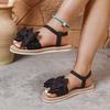 Fashion Women Anti-slip Trend Sandals 2025 New Summer Lightweight Sandals Fashion Beach Casual Slippers Outdoor Bow Tie Flat Shoes Home